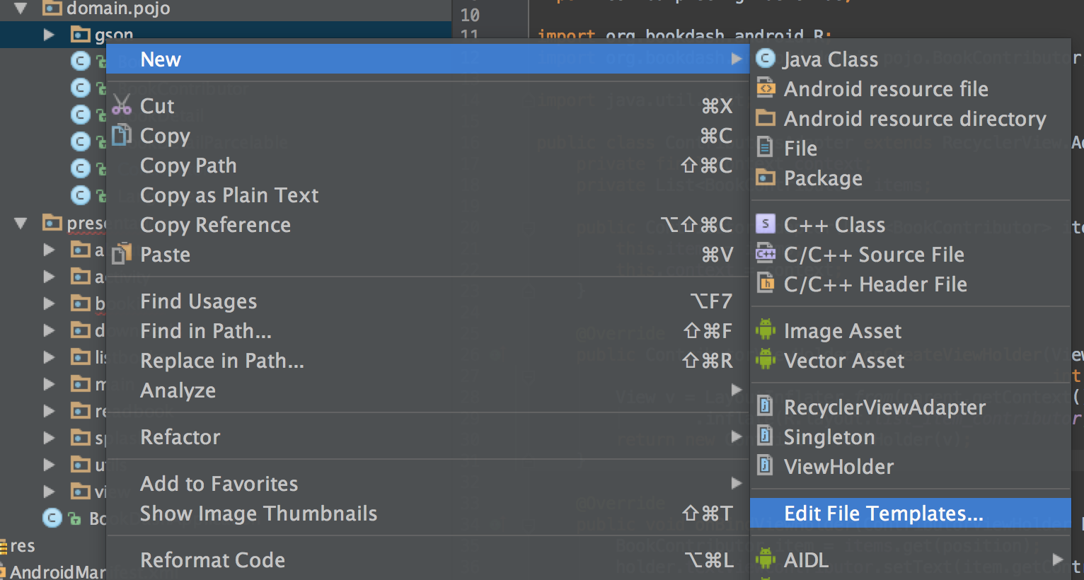 How to make your own File Templates in Android Studio Part 1